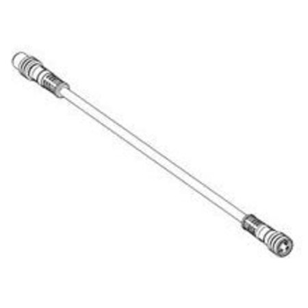 WOODHEAD Nano-Change (M8) Double-Ended Cordset, 3 Pole, Female (Straight) To Male (Straight), 24 Awg 443030H08M050